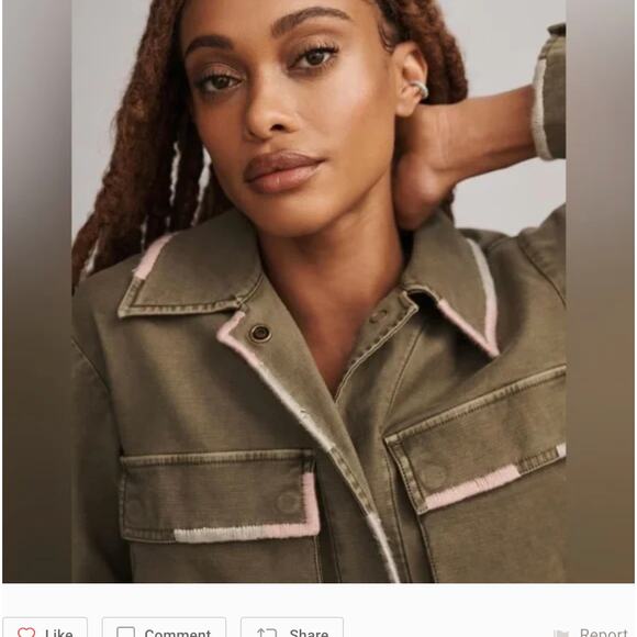 Anthropologie Pilcro Embroidered Utility Cropped Jacket Size XS NWT - Picture 4 of 14